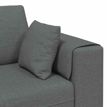 Stoffsofa mit Kissen Dunkelgrau 208 cm Stoff