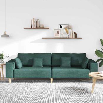 Sofa Dunkelgrün 250 x 77 x 76 cm Stoff