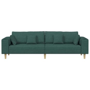 Sofa Dunkelgrün 250 x 77 x 76 cm Stoff