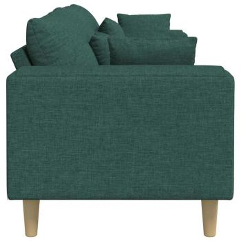 Sofa Dunkelgrün 250 x 77 x 76 cm Stoff