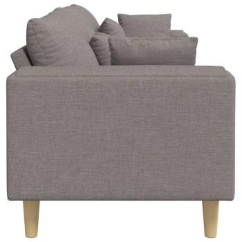 Stoffsofa mit Kissen Taupe 208 cm Stoff