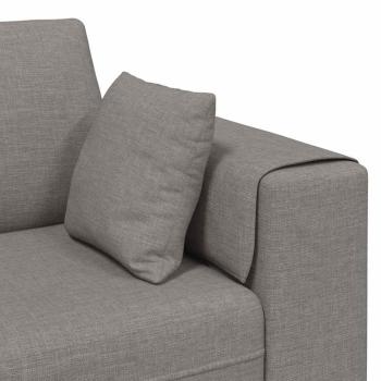 Stoffsofa mit Kissen Taupe 208 cm Stoff
