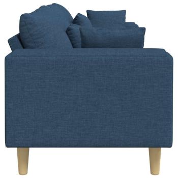 Stoffsofa mit Kissen Blau 208 cm Stoff