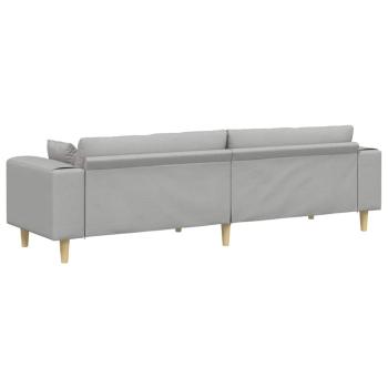 Stoffsofa mit Kissen Wolken-Grau 208 cm Stoff