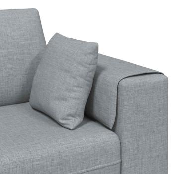 Stoffsofa mit Kissen 3 pcs Hellgrau 208 cm Stoff