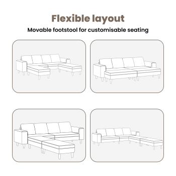 Stoffsofa mit Kissen 3 pcs Weinrot 208 cm Stoff
