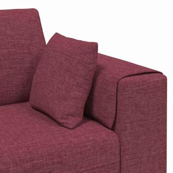 Stoffsofa mit Kissen 3 pcs Weinrot 208 cm Stoff