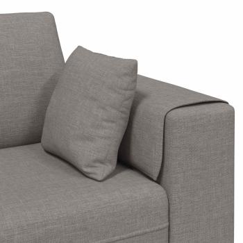 Stoffsofa mit Kissen 3 pcs Taupe 208 cm Stoff