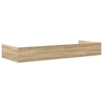 Bett mit Stauraum mit Kopfteil Sonoma Eiche 90 x 200 cm Holzwerkstoff