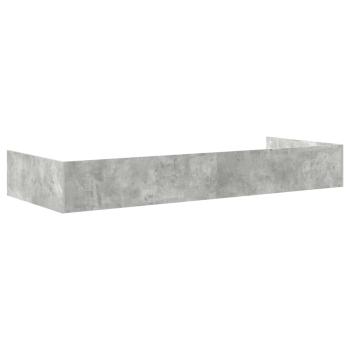 Bett mit Stauraum mit Kopfteil Beton Grau 90 x 200 cm Holzwerkstoff