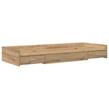 Bettrahmen mit Kopfteil Artisan-Eiche 80 x 200 cm Holzwerkstoff