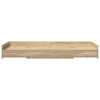Bettrahmen mit Kopfteil Sonoma-Eiche 90 x 190 cm Holzwerkstoff