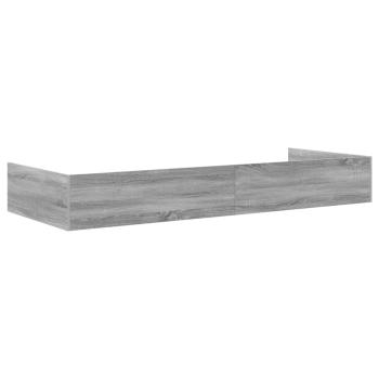 Bett mit Stauraum Graues Sonoma 80 x 200 cm Holzwerkstoff