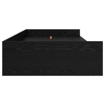 Bett mit Stauraum Schwarze Eiche 75 x 190 cm Holzwerkstoff