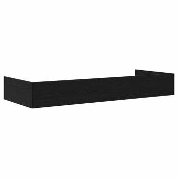 Bett mit Stauraum Schwarze Eiche 75 x 190 cm Holzwerkstoff