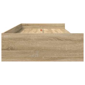 Bett mit Stauraum mit Kopfteil Sonoma Eiche 75 x 190 cm Holzwerkstoff