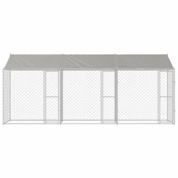 Hundekäfig Silber 600 x 200 x 256 cm Verzinkter Stahl