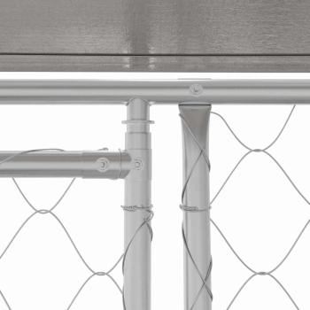 Hundekäfig Silber 600 x 200 x 256 cm Verzinkter Stahl
