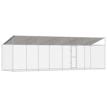 Hundekäfig Silber 800 x 200 x 256 cm Verzinkter Stahl