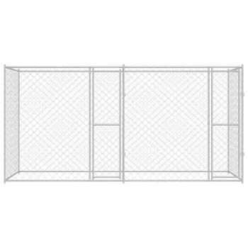 Hundekäfig Silber 400 x 200 x 200 cm Verzinkter Stahl