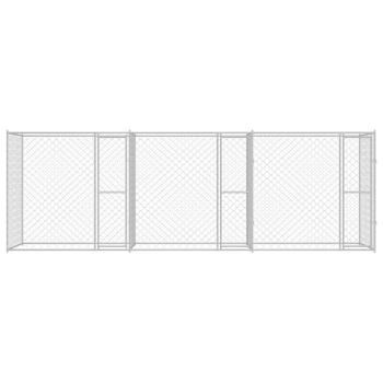 Hundekäfig Silber 600 x 200 x 200 cm Verzinkter Stahl