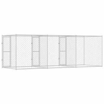 Hundekäfig Silber 600 x 200 x 200 cm Verzinkter Stahl