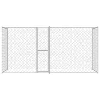 Hundekäfig Silber 400 x 200 x 200 cm Verzinkter Stahl