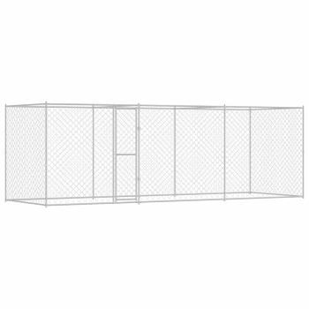 Hundekäfig Silber 600 x 200 x 256 cm Verzinkter Stahl