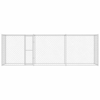 Hundekäfig Silber 600 x 200 x 256 cm Verzinkter Stahl