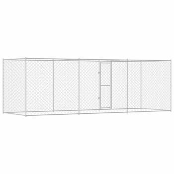 Hundekäfig Silber 600 x 200 x 256 cm Verzinkter Stahl