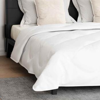 Bettdecke mit Kissen Argyle 3 pcs Weiß 240 x 200 cm Mikrofaser