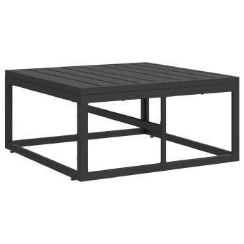 Garten-Sofa-Set mit Kissen 9 pcs Schwarz Aluminium