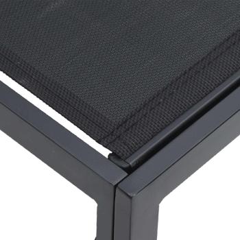 Garten-Sofa-Set mit Kissen 9 pcs Schwarz Aluminium