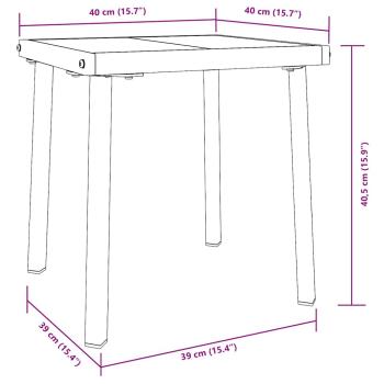 Liegestühle 3 pcs Braun 40 x 40 x 40,5 cm Poly-Rattan