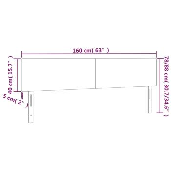 Kopfteile 2 Stk. Creme 80x5x78/88 cm Kunstleder