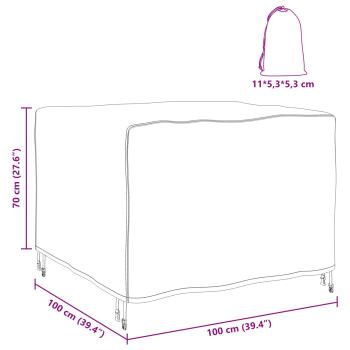Gartenmöbelabdeckung Schwarz 100 x 100 x 70 cm 420D