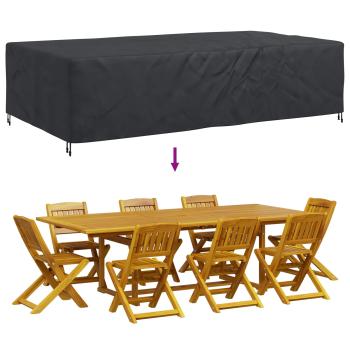 Gartenmöbelabdeckung Schwarz 315 x 180 x 74 cm 600D
