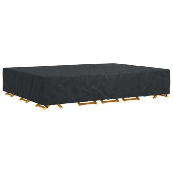Gartenmöbelabdeckung Schwarz 350 x 260 x 90 cm 210D