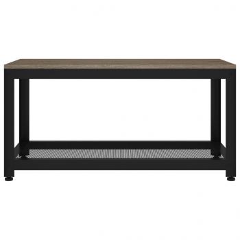 Couchtisch Grau und Schwarz 90x45x45 cm MDF und Eisen