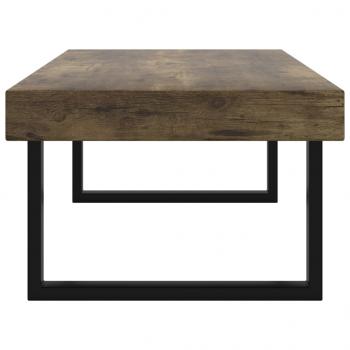 Couchtisch Dunkelbraun und Schwarz 120x60x40 cm MDF und Eisen