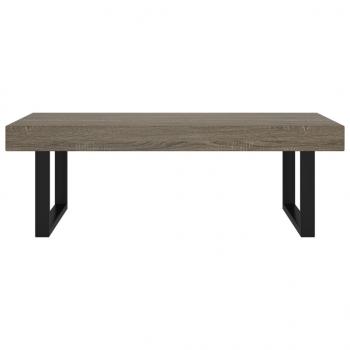 Couchtisch Grau und Schwarz 120x60x40 cm MDF und Eisen