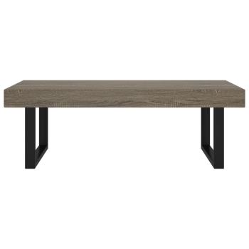 Couchtisch Grau und Schwarz 120x60x40 cm MDF und Eisen