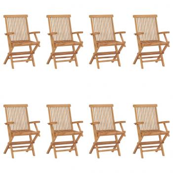ARDEBO.de - Klappbare Gartenstühle 8 Stk. Massivholz Teak