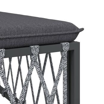 ARDEBO.de - 9-tlg. Garten-Lounge-Set mit Kissen Anthrazit Stahl
