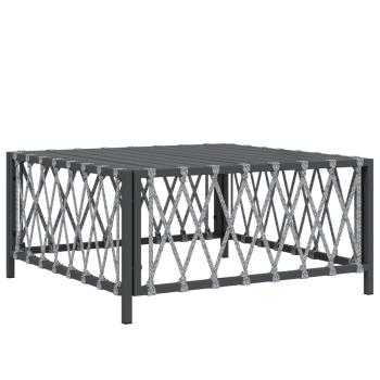ARDEBO.de - 7-tlg. Garten-Lounge-Set mit Kissen Anthrazit Stahl