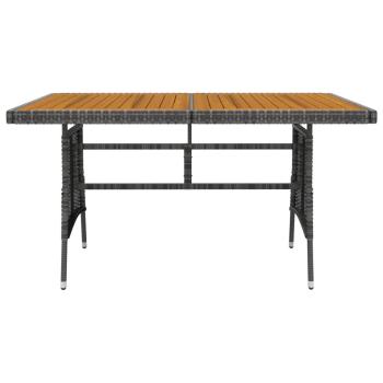 5-tlg. Garten-Essgruppe Poly Rattan Grau