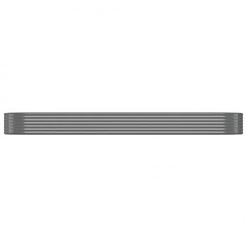 Hochbeet Pulverbeschichteter Stahl 396x100x36 cm Grau