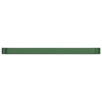 Hochbeet Pulverbeschichteter Stahl 544x100x36 cm Grün