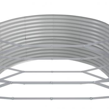 Hochbeet Pulverbeschichteter Stahl 544x100x36 cm Anthrazit