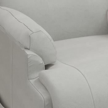 Relaxsessel mit Aufstehhilfe Hellgrau Wildleder-Optik